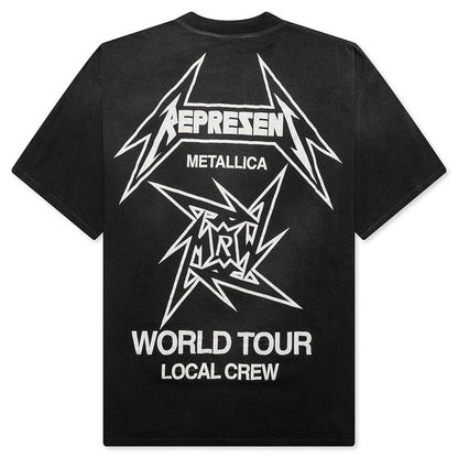 Metallica 40 Year Anniversary S S T Shirt Stained Black