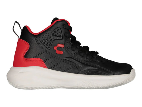Tenis Charly de Baloncesto Negro y Rojo para Niño