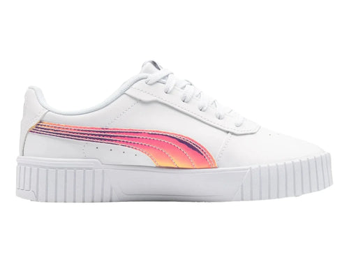 Tenis PUMA Carina 20 Holo Blanco y Plata para Niña