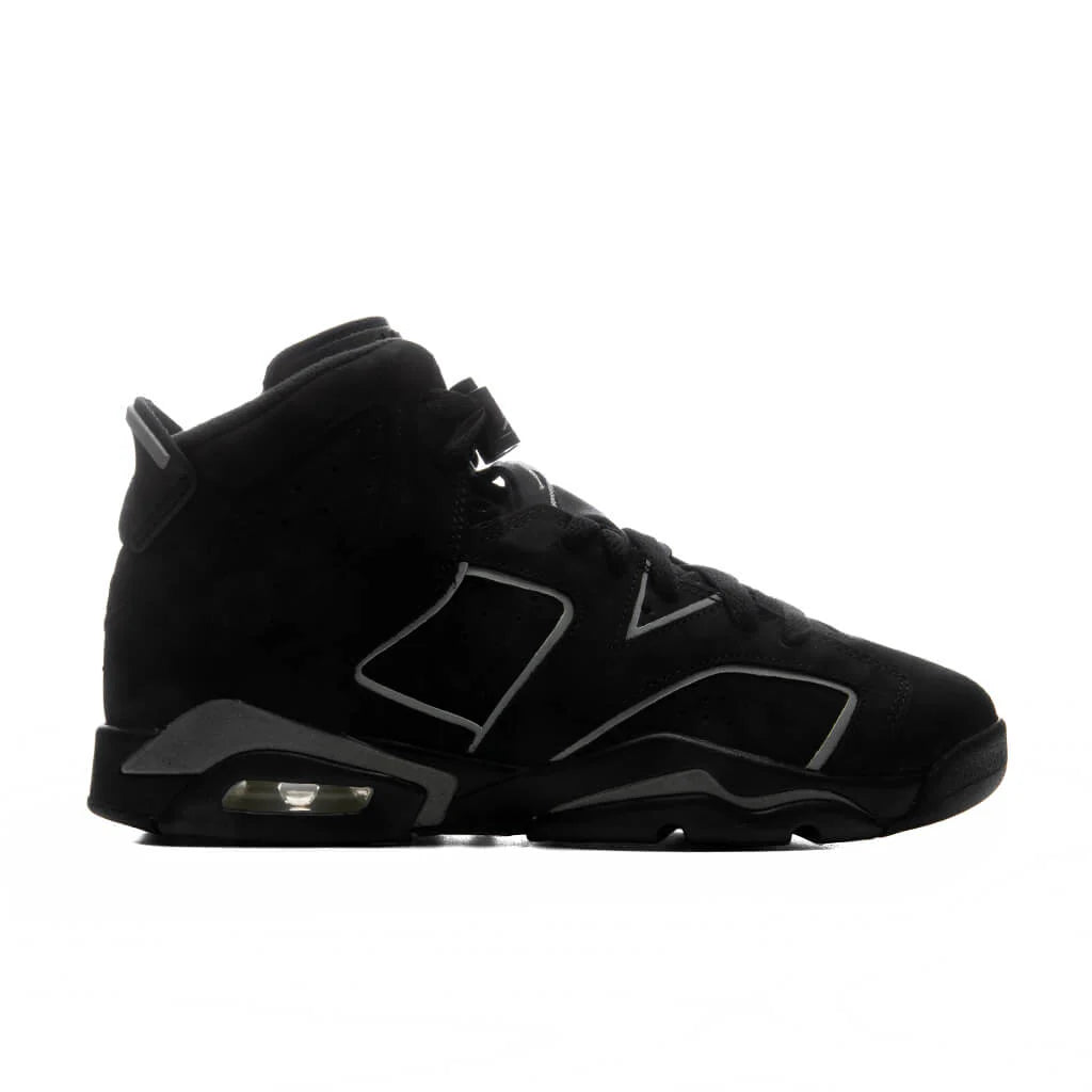 Air Jordan 6 Retro Cap and Gown GS Black Reflect Silver Black