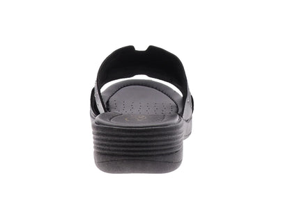 Sandalias Relax de Piel Negro para Mujer
