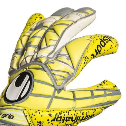 Uhlsport Eliminator Supergrip HN Goalkeeper Gloves Lite Flue Yellow Griffin