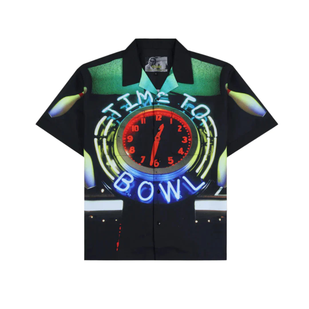 Pleasures Time Bowling Button Up - Black Edge