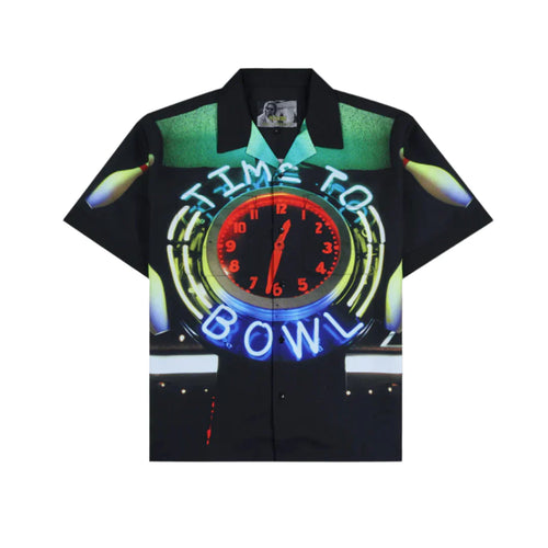 Pleasures Time Bowling Button Up - Black Edge
