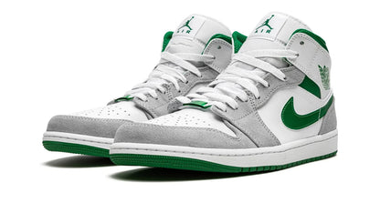 Air Jordan 1 MID SE Grey Pine Green White