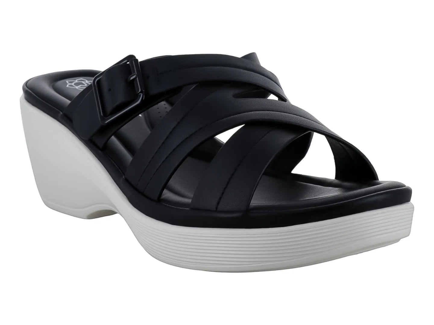 Sandalias Plataforma Roze Negro para Mujer
