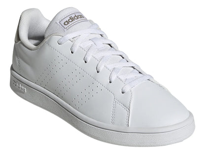 Tenis Adidas Advantage Base Blancos y Champagne para Mujer