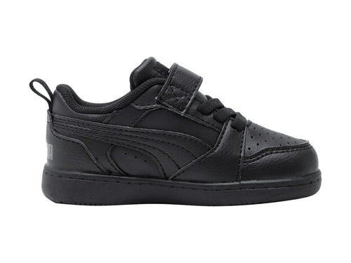 Tenis PUMA Rebound V6 Lo Negro y Gris para Niño