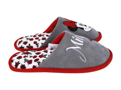 Pantuflas ARRA Minnie Mouse Gris y Rojo para Mujer