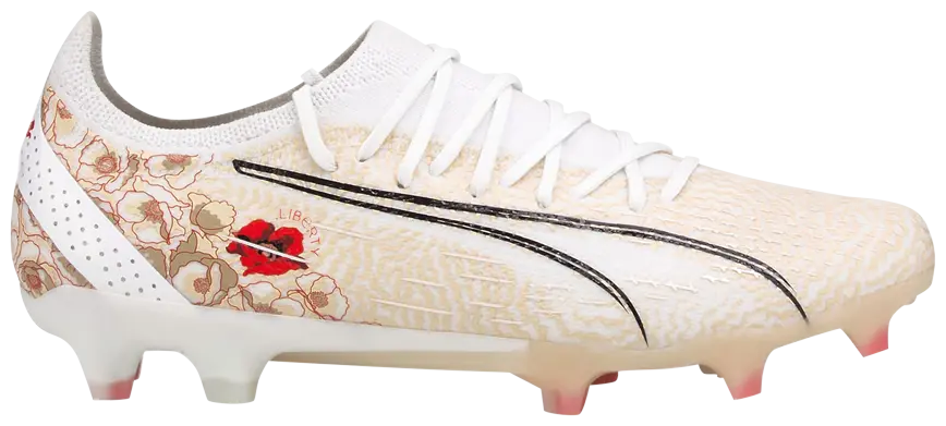 PUMA Ultra Ultimate Liberty Womens FG AG Soccer Cleats White Pristine Black