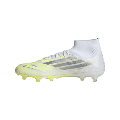 adidas F50 Sparkfusion Pro Mid Cut FG AG Womens Soccer Cleats White Iron Yellow
