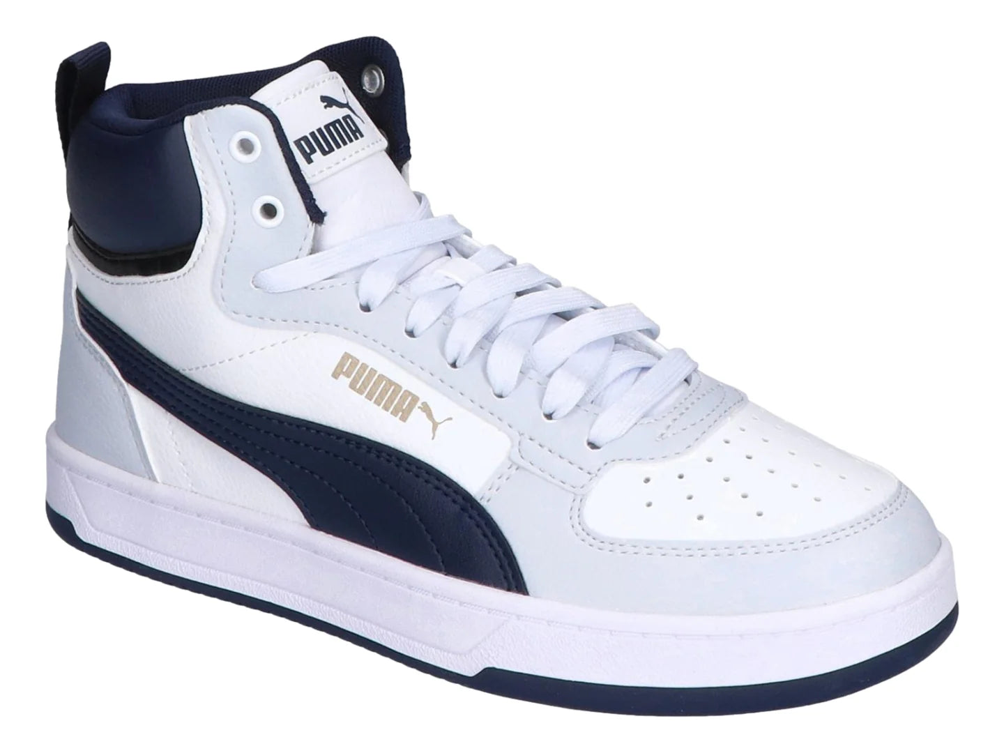 Tenis PUMA Caven 20 Mid Blanco y Negro para Niño