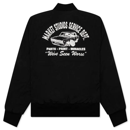 Handyman Reversible Bomber Jacket Pirate Black Wood Camo