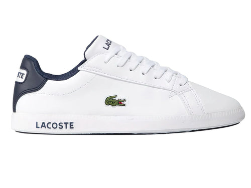 Tenis Lacoste Graduate Blanco y Azul Marino para Niño