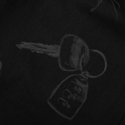 Laser Etched Jeans Black