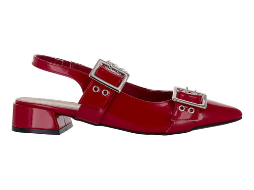 Zapatos Slingback de Charol Rojo Lady Paulina para Mujer