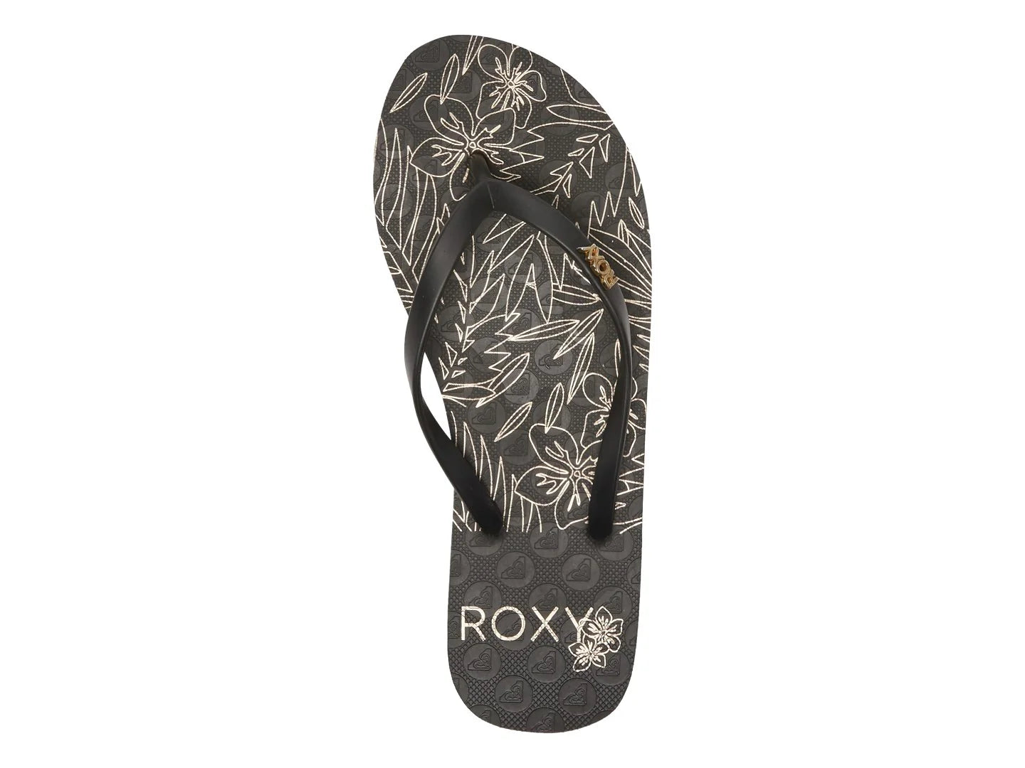 Sandalias Roxy Viva Stamp Negro y Dorado para Mujer