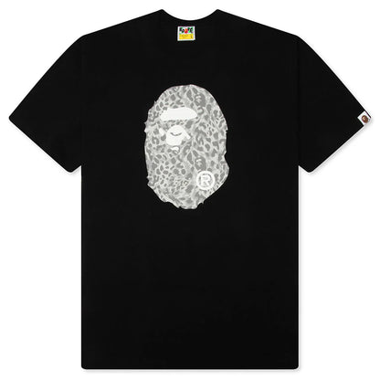 Wild Leopard Pattern Ape Head Relaxed Fit Tee Black