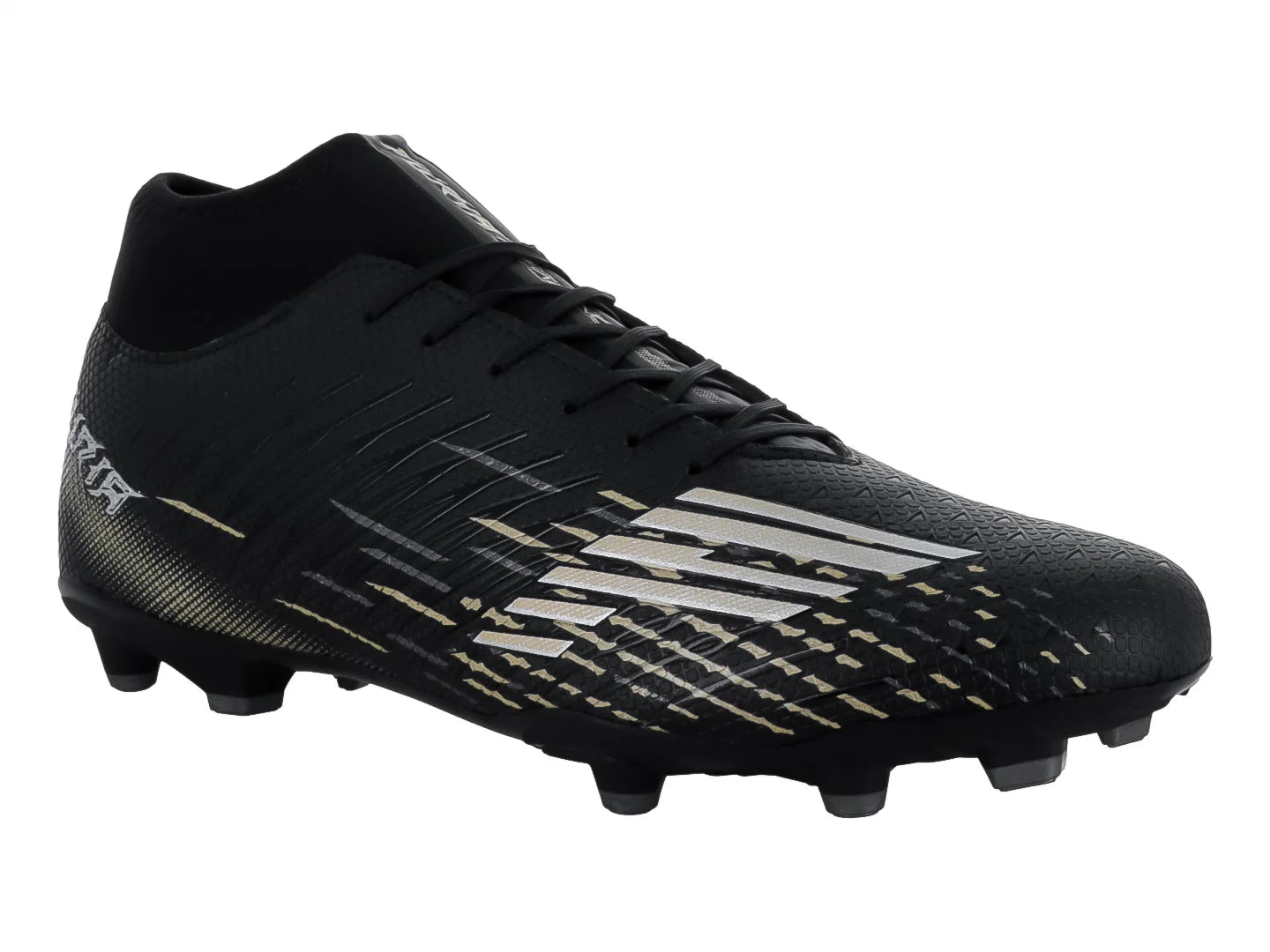 Tenis de Fútbol Furia 1515 Negro Plata y Oro para Hombre