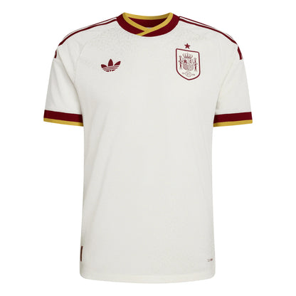 adidas Spain Away Authentic Mens Soccer Jersey 2026 White