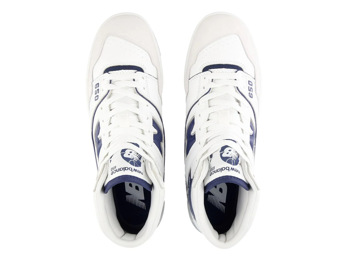 Tenis New Balance BB650 Blanco y Azul Marino para Hombre