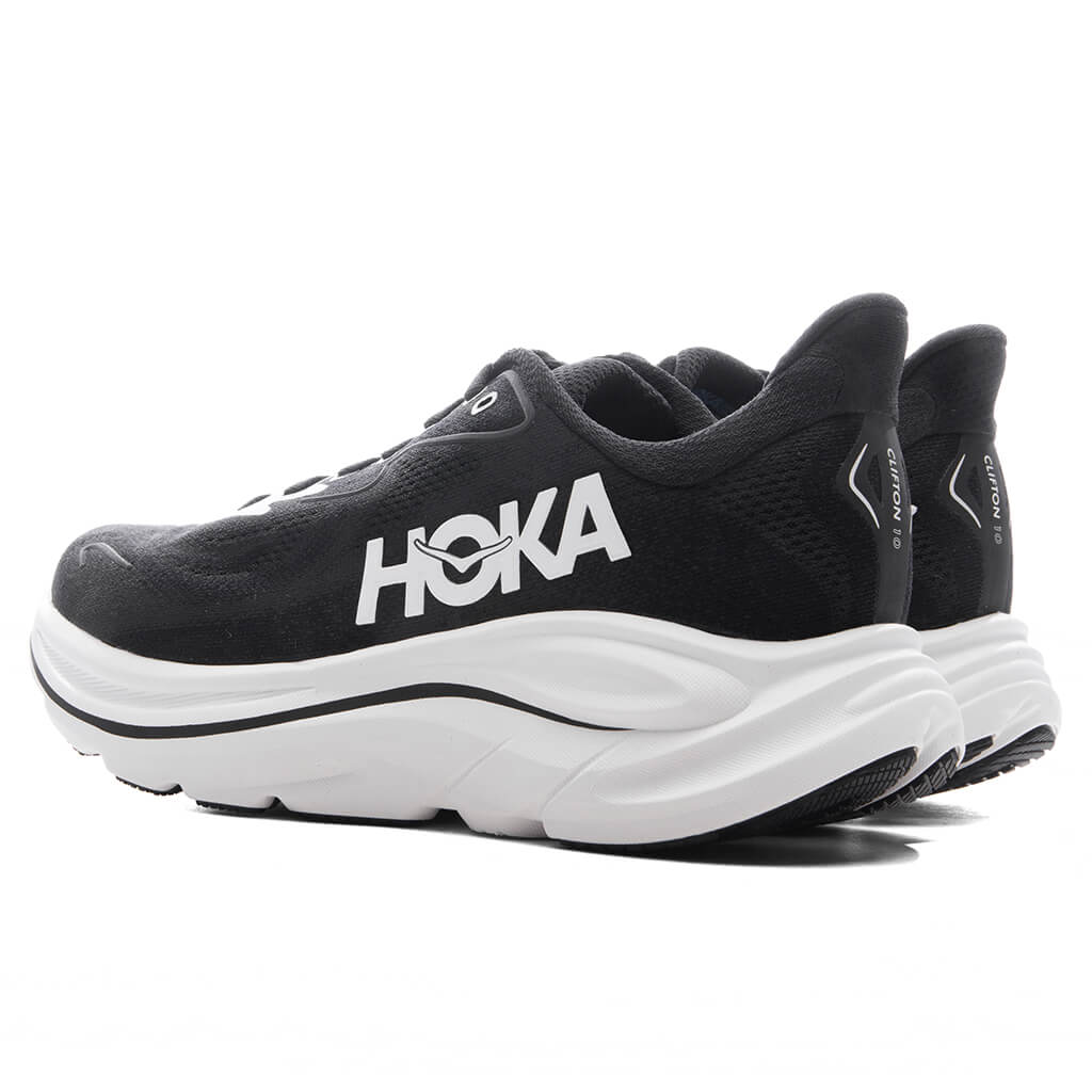 Womens Clifton 10 Black White