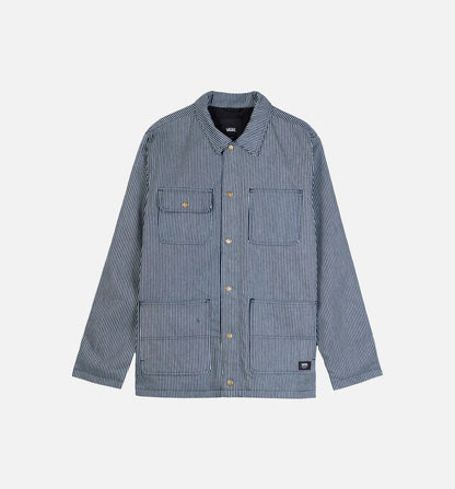 Vault Drill Chore Hickory Stripe Coat Mens Jacket Navy