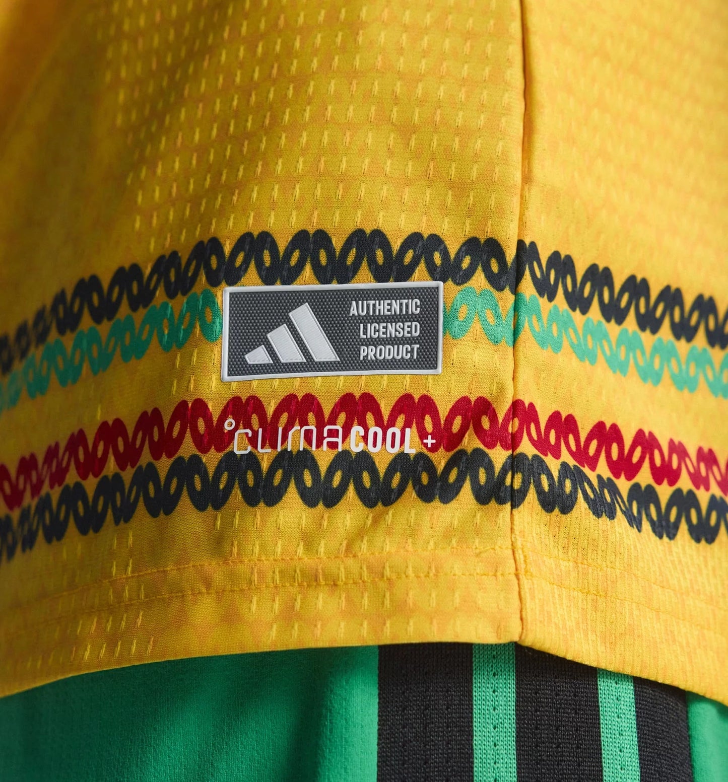 Jamaica 26 X Bob Marley Home Authentic Mens Jersey Bold Gold