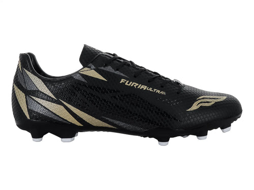 Tenis de Fútbol Furia 1023 Negro con Oro para Hombre