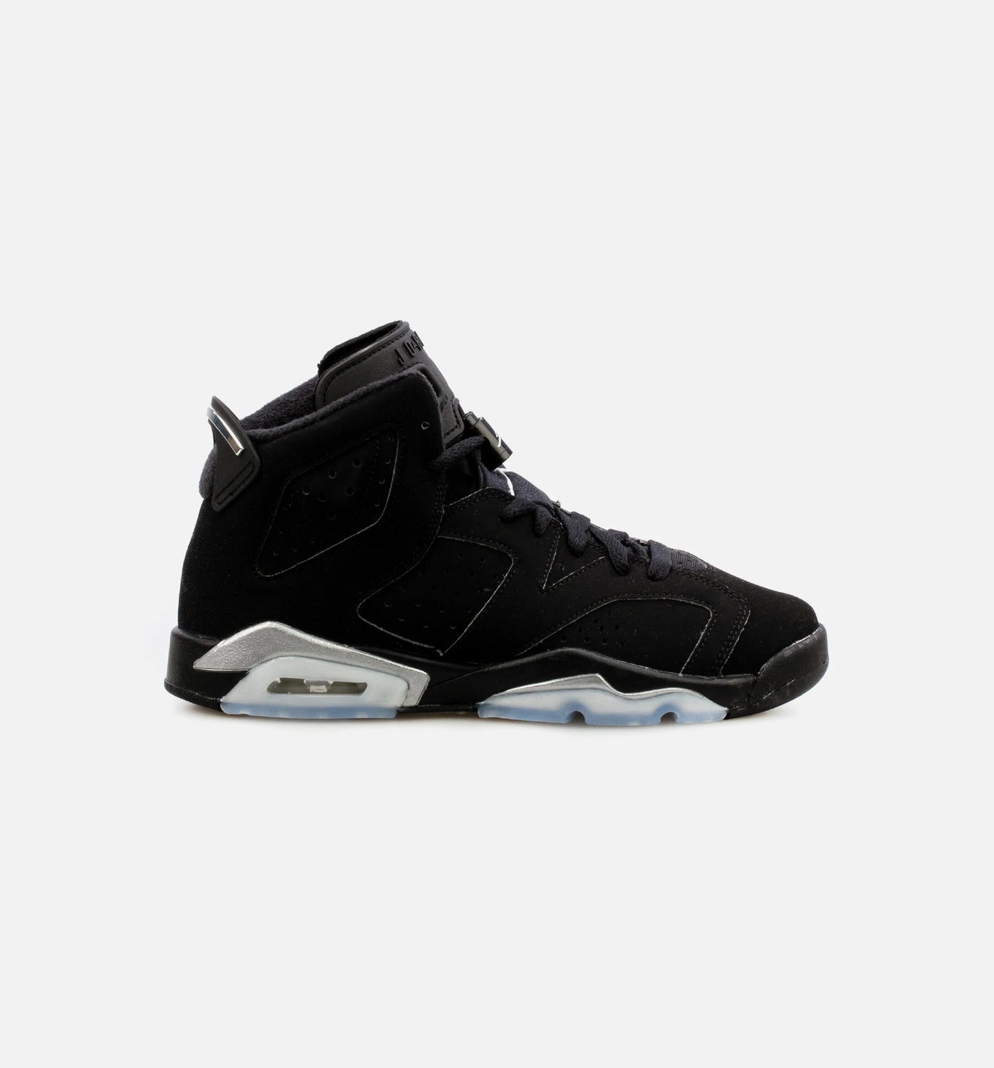 Air Jordan 6 Retro Metallic Silver Grade School Lifestyle Shoe Black
