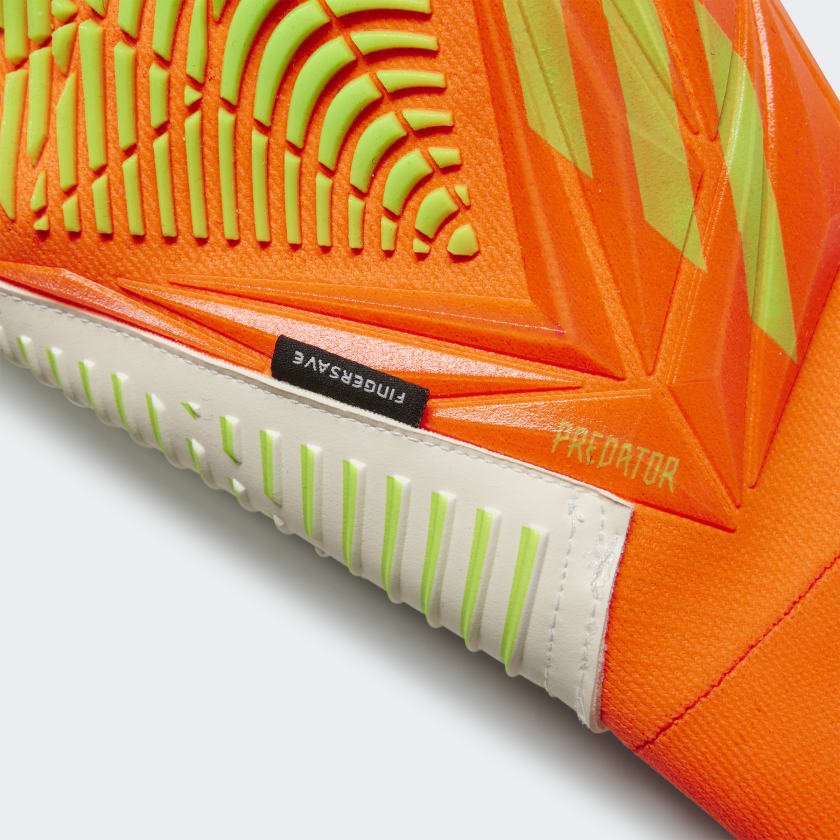 adidas Predator Edge Fingersave Pro Goalkeeper Gloves Solar Red Solar Green