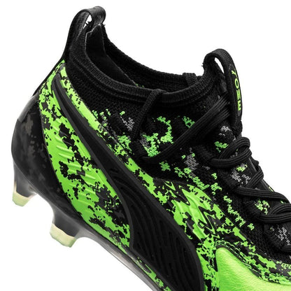 PUMA One 191 Jr FG AG Multi Ground Soccer Cleats Hacked Green Black