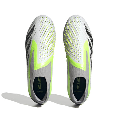 adidas Predator Accuracy FG Firm Ground Cleats White Black Lucid Lemon
