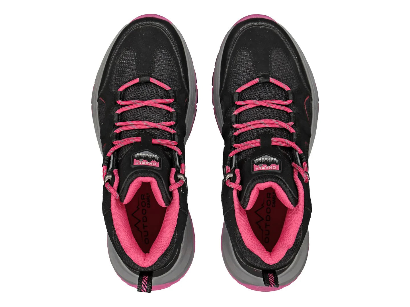 Tenis Botín Charly Negro con Rosa para Mujer