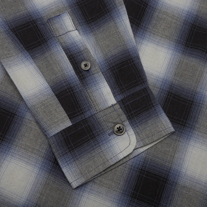 Beach Ombre Plaid Shirt Black