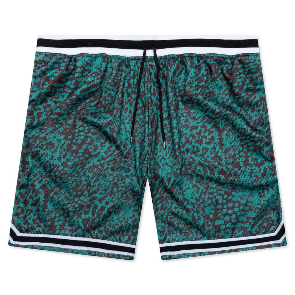 Game Shorts Turquoise Leopard