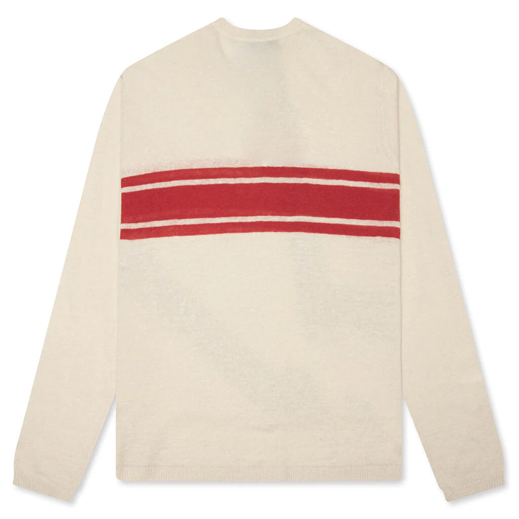 Lightweight Striped Sweater Bone