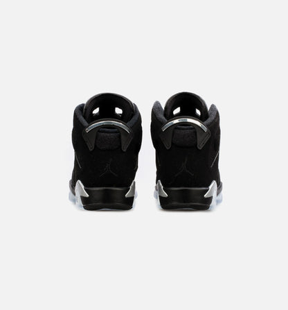 Air Jordan 6 Retro Metallic Silver Grade School Lifestyle Shoe Black