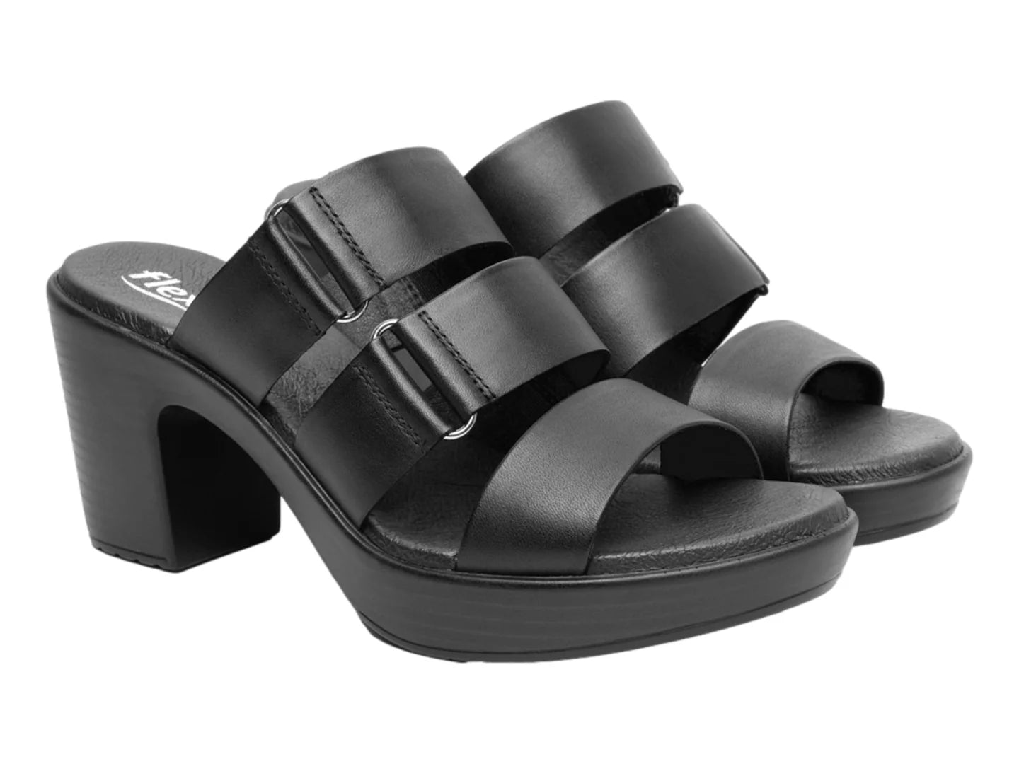 Sandalias Flexi de Plataforma Negro para Mujer