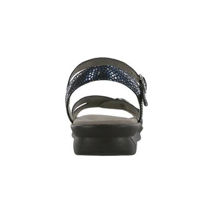 Women's Duo Quarter Strap Sandal in Navy Perla