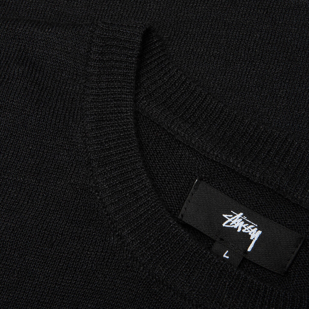 Lightweight Striped Sweater Black