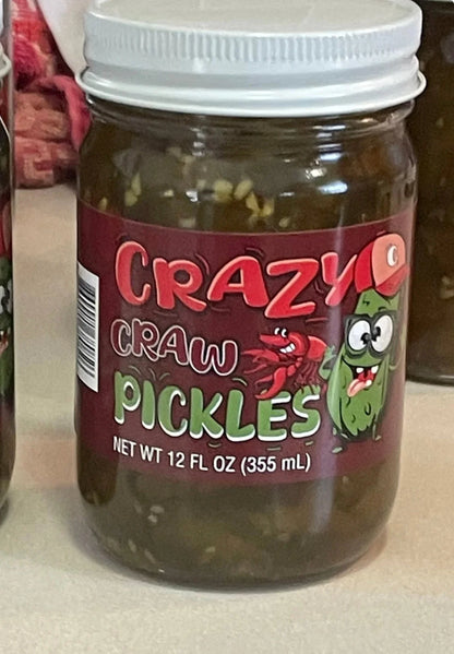 Homemade Cajun Crawfish Spicy Pickles 12 FL OZ, Multi-Purpose Savory Pickle Snack
