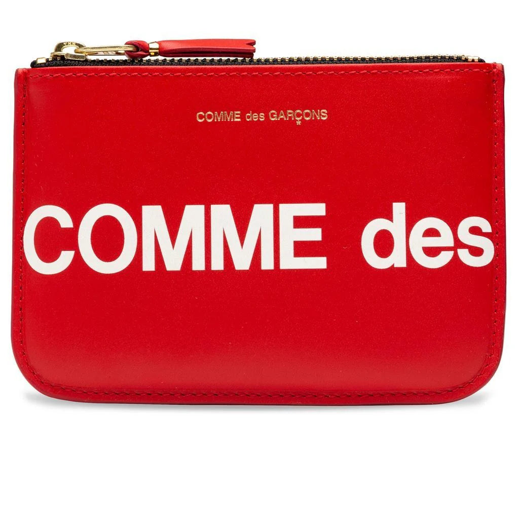 Comme des Garcons Huge Logo Wallet Red