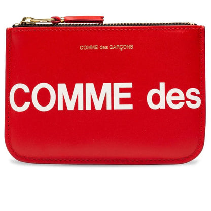 Comme des Garcons Huge Logo Wallet Red