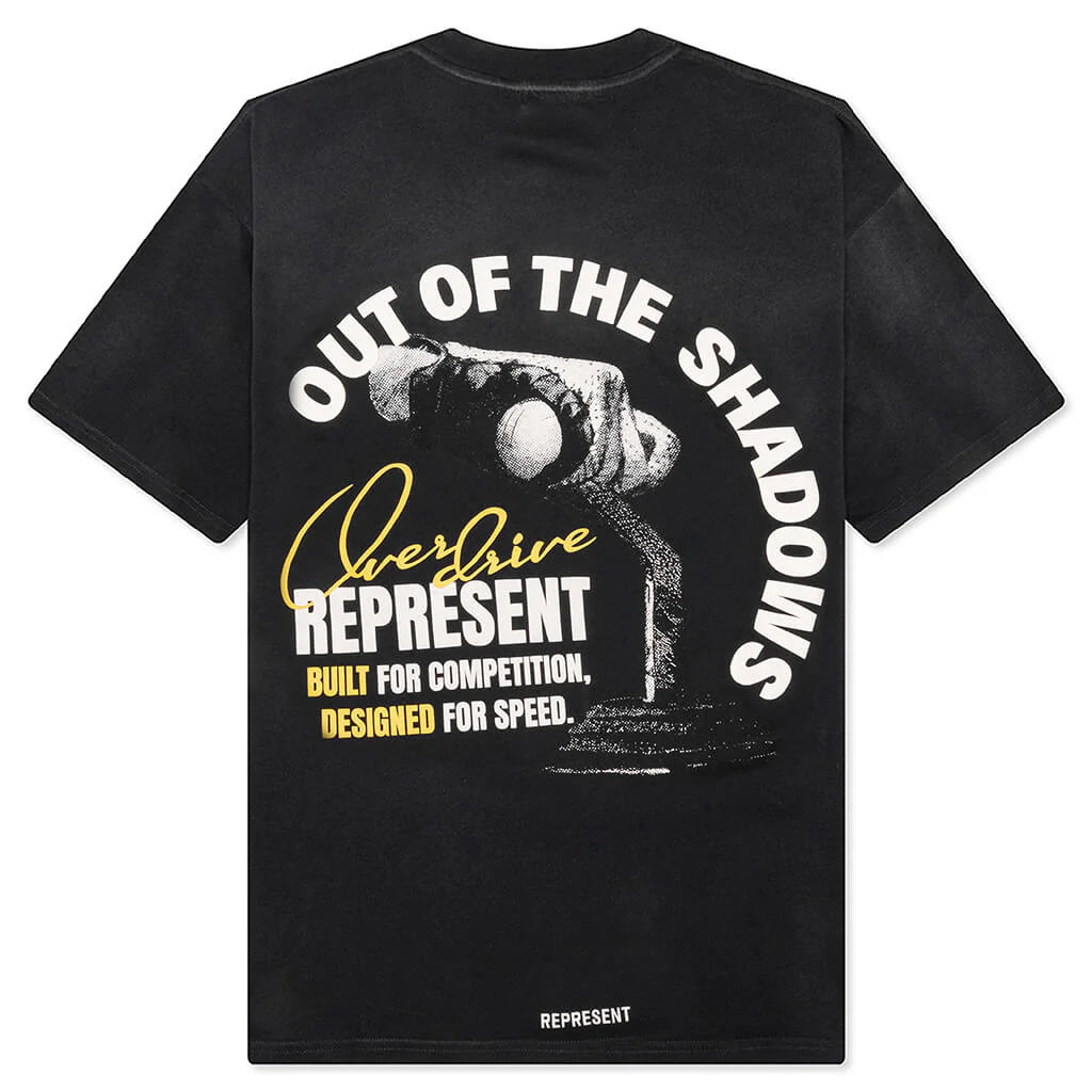 Out Of The Shadows T Shirt Stained Black