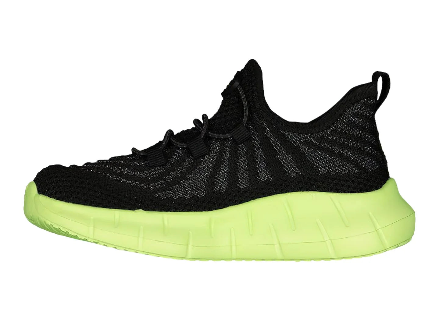 Tenis Charly Negro con Verde Lima para Niño