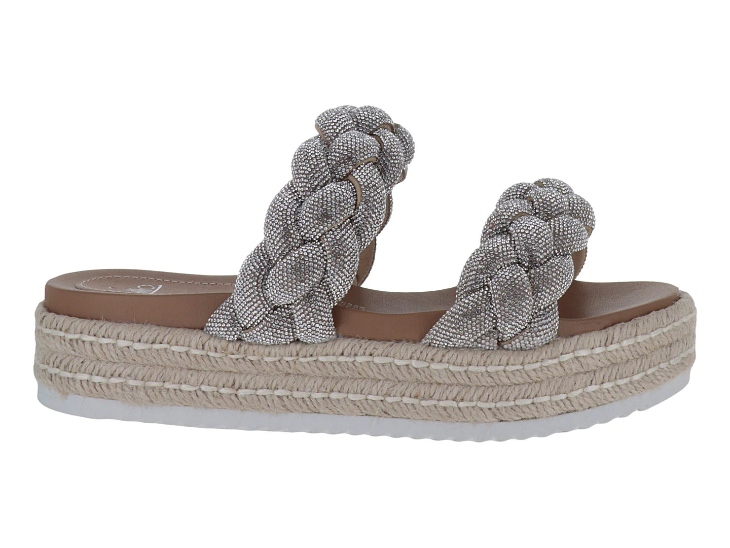 Sandalias Gillio Plata Trenzadas para Mujer