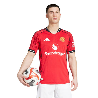 adidas Manchester United Home Authentic Mens Soccer Jersey 25 26 Red
