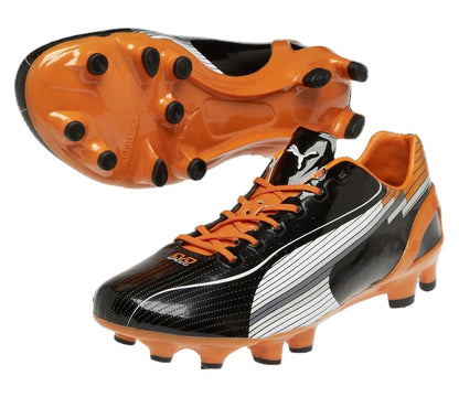 PUMA evoSPEED 1 FG Firm Ground Soccer Cleats Black White Orange