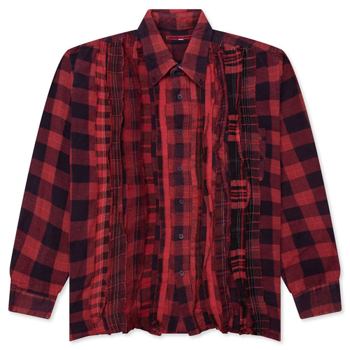 Over Dyed Ribbon Shirt Red